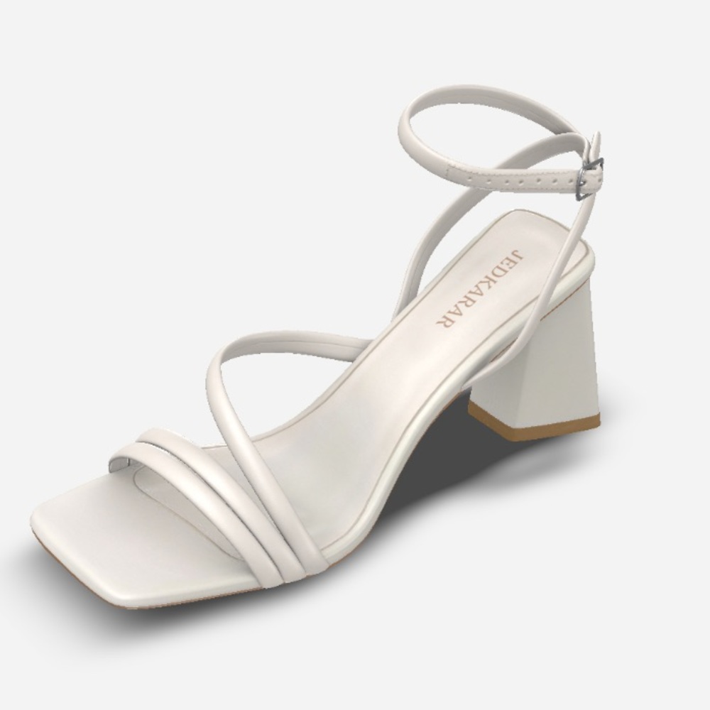 JEDKARAR Chunky Heels for Women with Ankle Strap, Open Toe Size 7